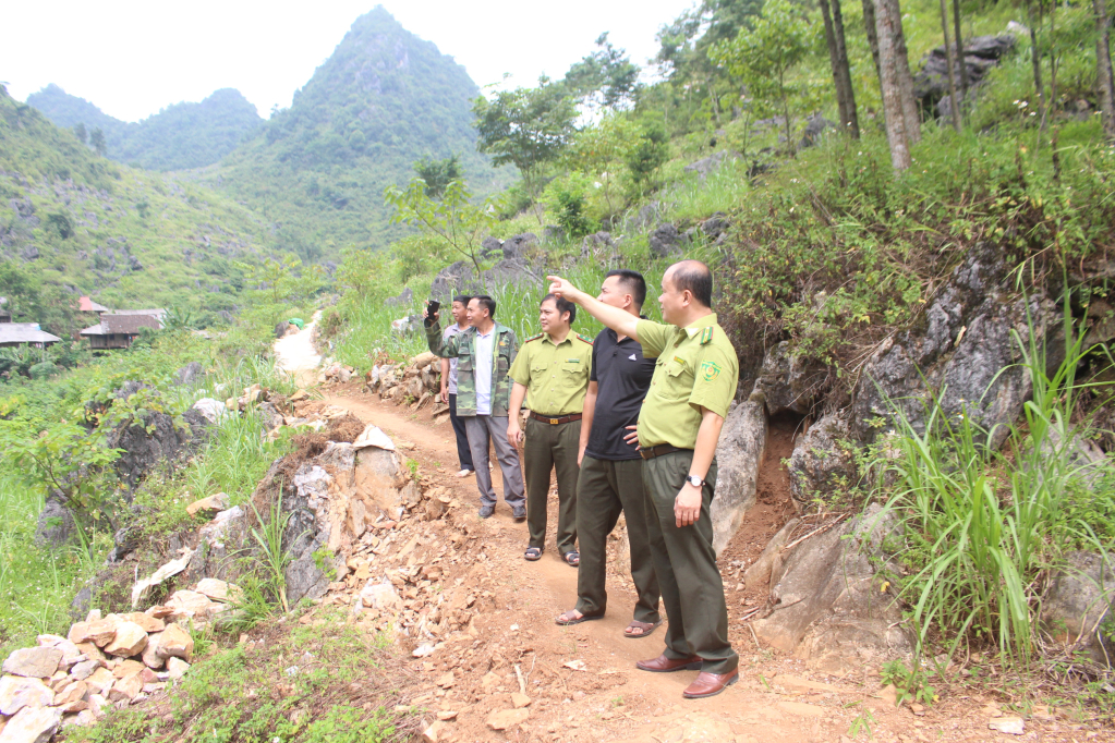 Lực lượng kiểm lâm Hà Quảng thường xuyên tuần tra, kiểm tra phát hiện sớm các hành vi vi phạm Luật Lâm nghiệp trên địa bàn.