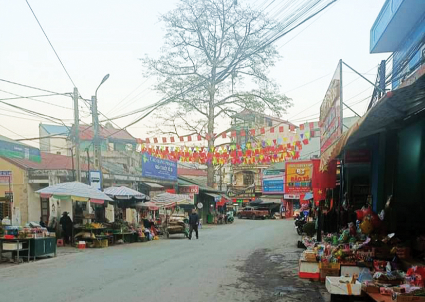 Trung tâm thị trấn Thanh Nhật (Hạ Lang) ngày nay.