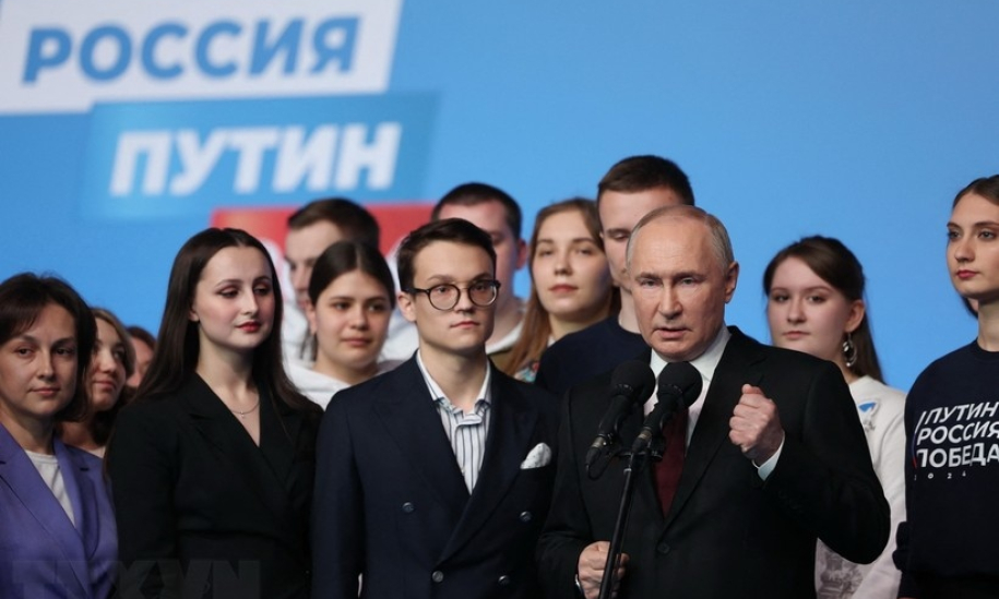 Kết quả sơ bộ bầu cử tổng thống Nga Ông Putin giành 87,31 số phiếu