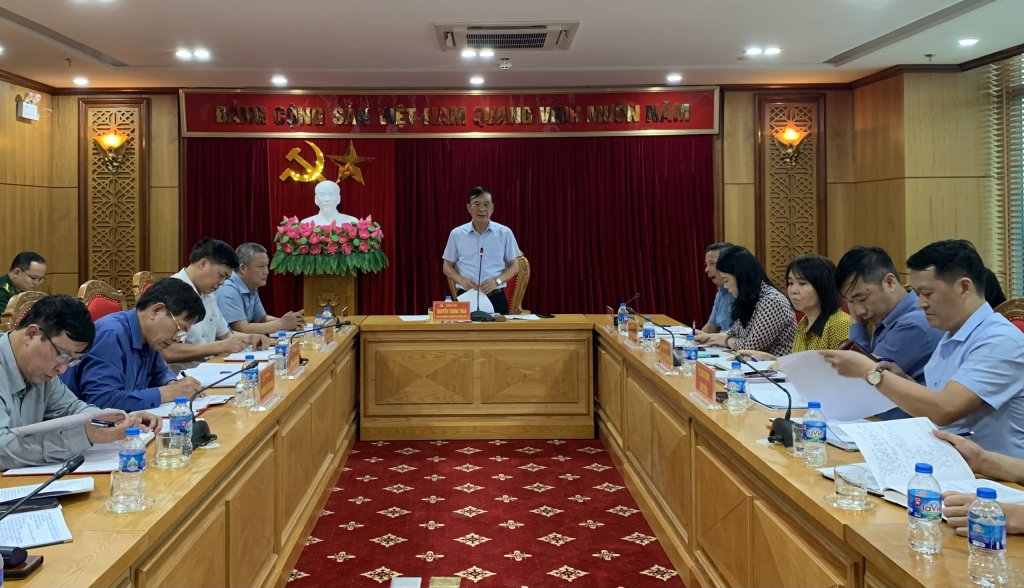 Đồng chí Nguyễn Trung Thảo, Chủ nhiệm UBKT Tỉnh uỷ phát biểu kết luận tại hội nghị.