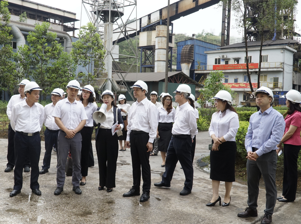 Đoàn công tác Ủy ban thường vụ Đại hội đại biểu nhân dân thành phố Bách Sắc, Khu tự trị dân tộc Choang Quảng Tây (Trung Quốc) thăm quan khu liên hợp gang thép - Công ty cổ phần Gang thép Cao Bằng.