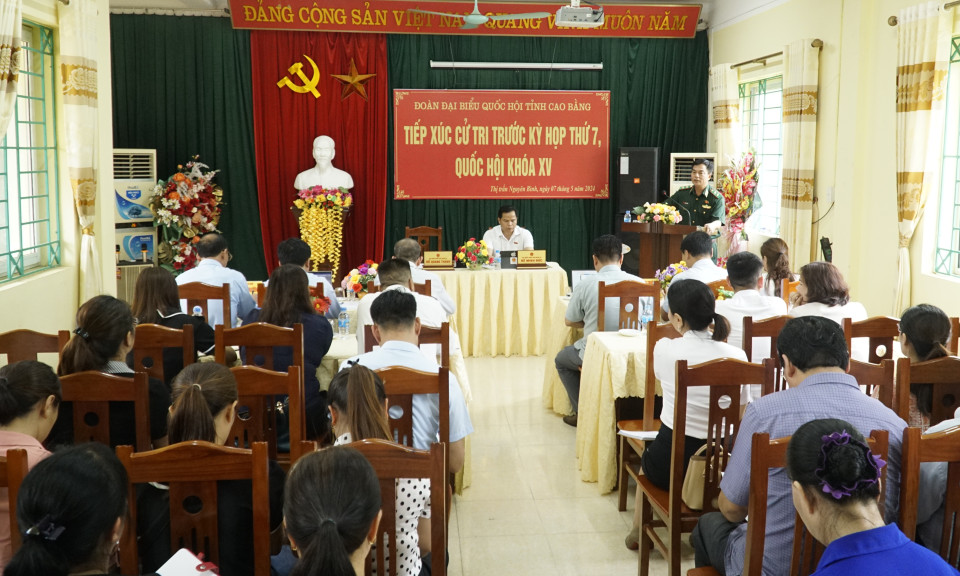 Đoàn đại biểu Quốc hội tỉnh tiếp xúc cử tri tại huyện Nguyên Bình