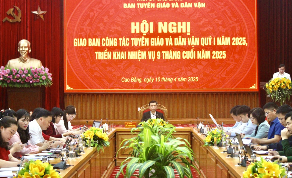 ội nghị giao ban công tác Tuyên giáo và Dân vận quý I.