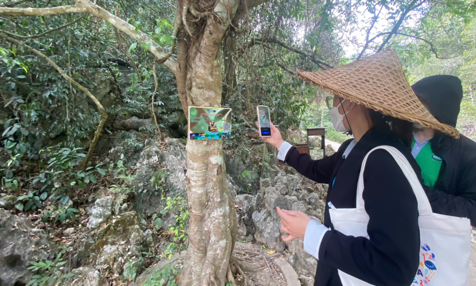 Lắp đặt hệ thống biển thông tin về đa dạng sinh học trong vùng Công viên địa chất Non nước Cao Bằng